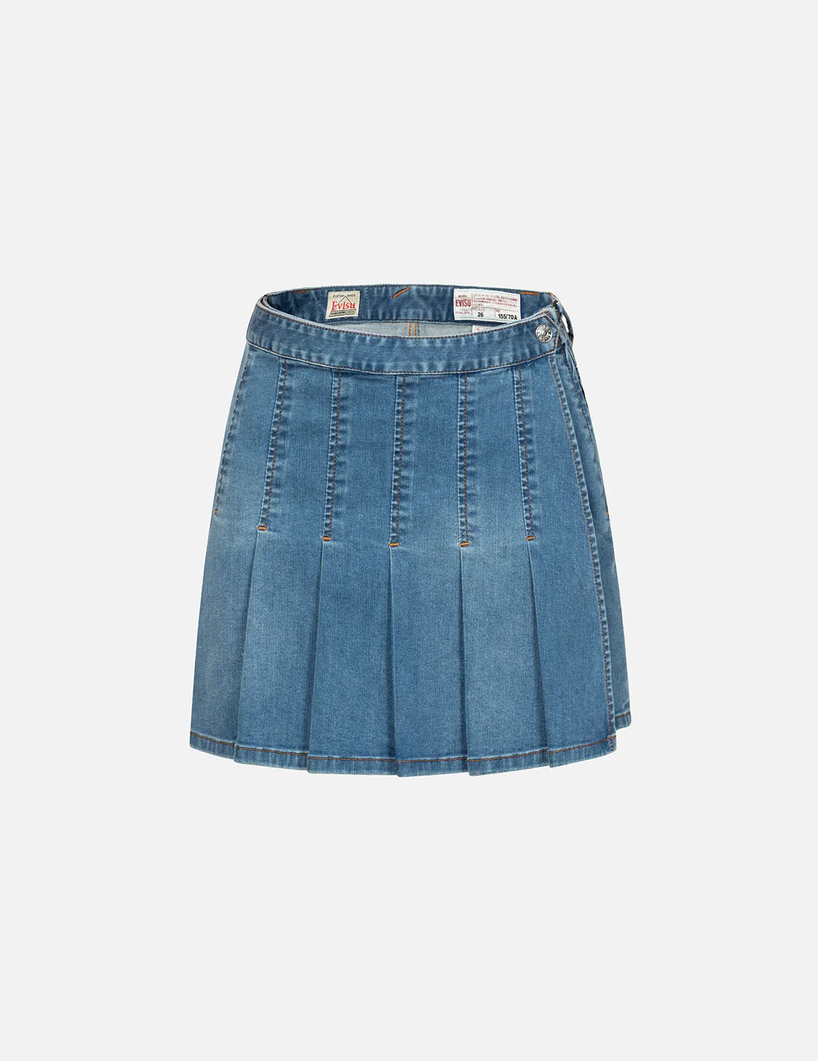 Floral Seagull Plastisol Printed Fashion Fit Denim Skirt