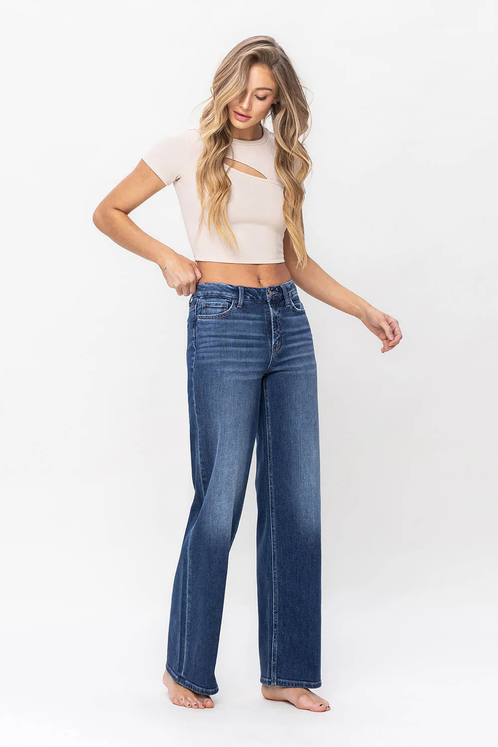 Flying Monkey - High Rise Loose Jeans - F5363