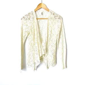 Francescas Open Lace Waterfall Cardigan- Size S