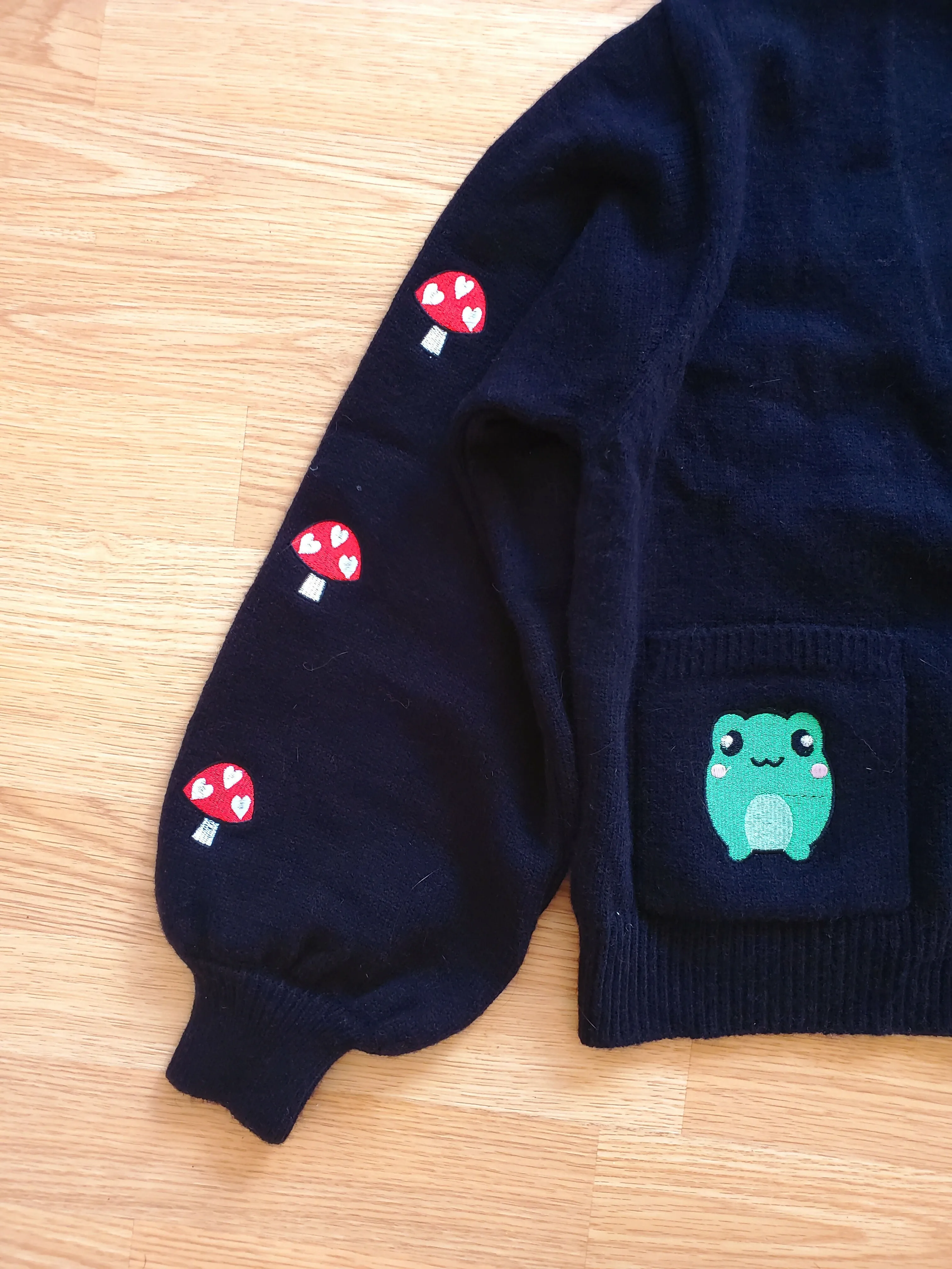 Frogs and Mushrooms Cardigan