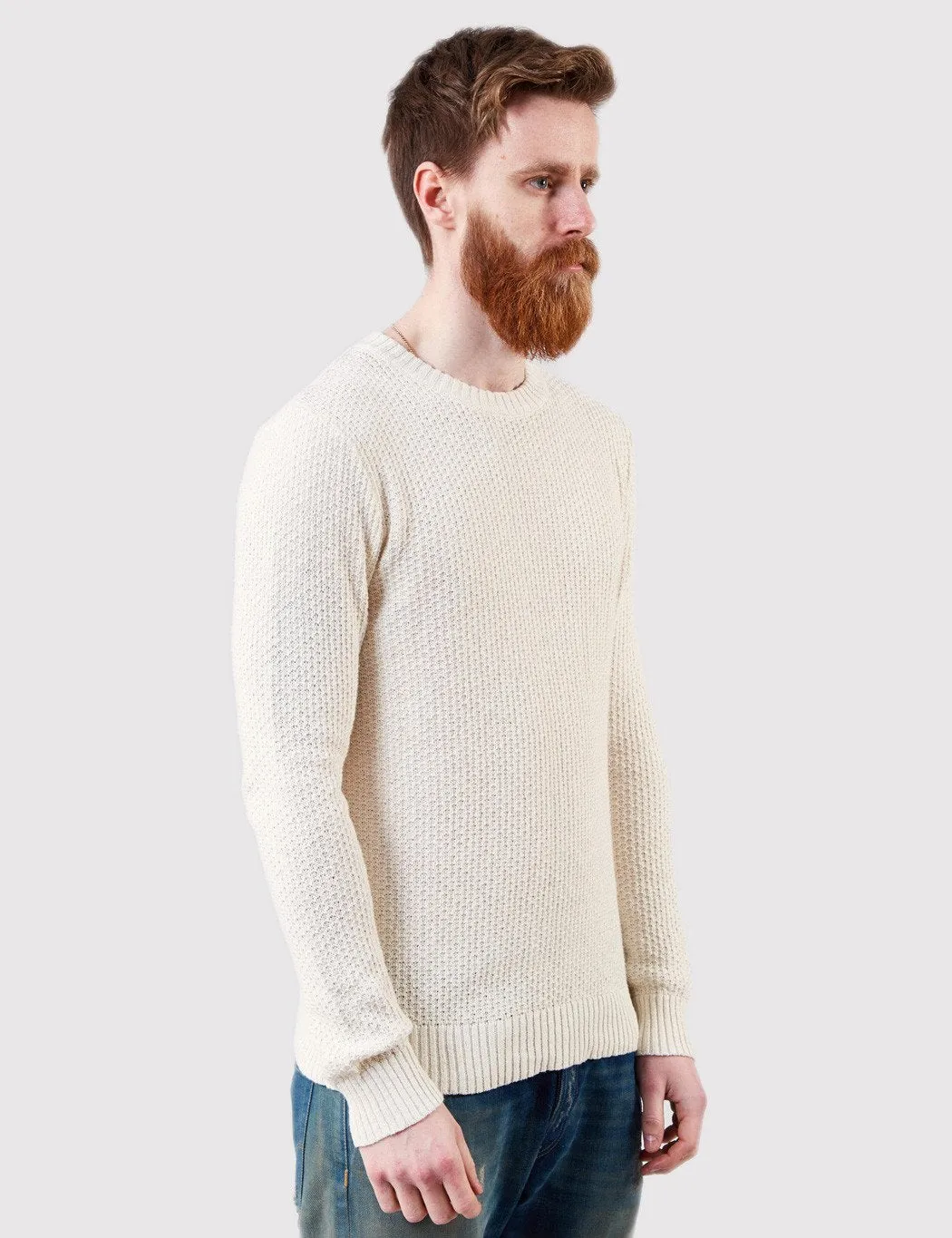 Gant Rugger Textured Knit Jumper - Cream