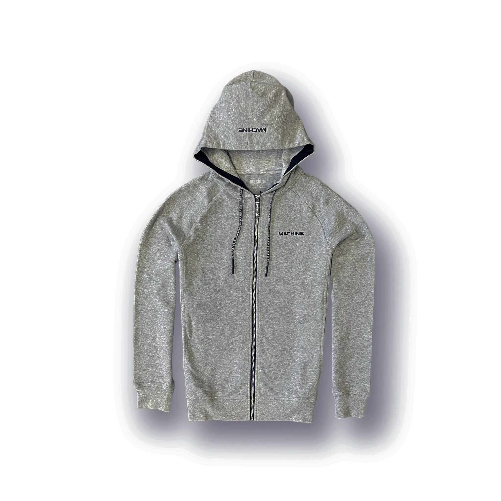 Great Jones Full Zip Cotton Hoodies in Grey