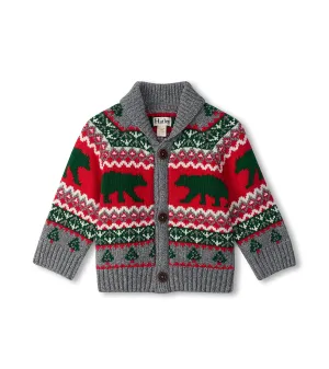 Hatley Knit Shawl Collar Cardigan - Bear