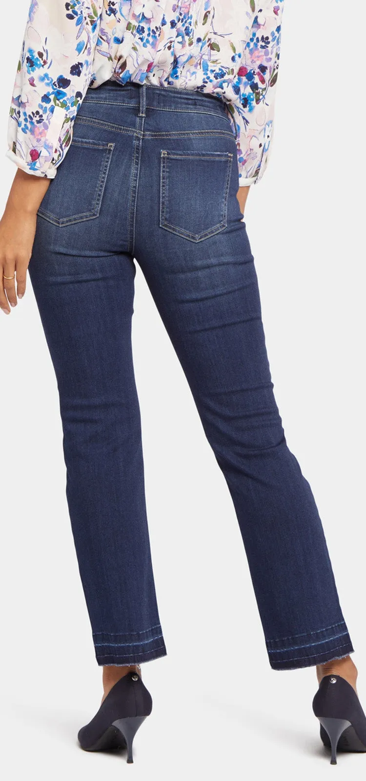 High Rise Marilyn Straight Ankle Jeans Donkerblauw Premium Denim | Wonderland