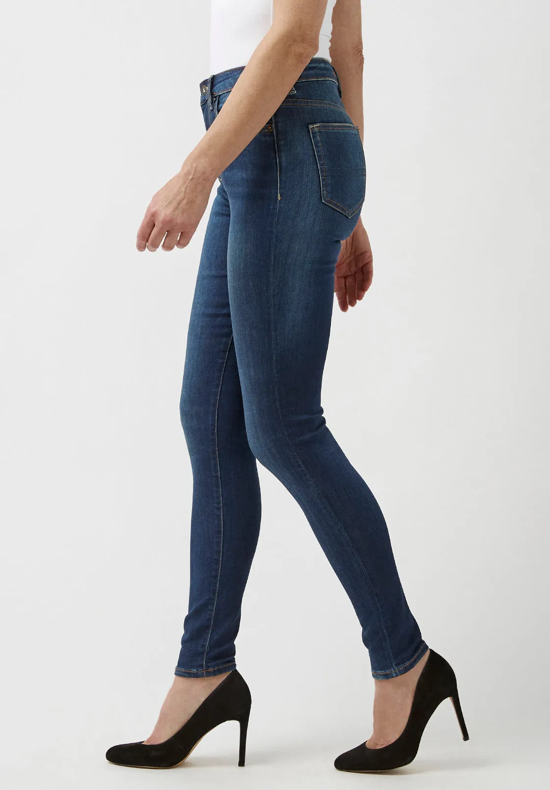 High Rise Skinny Skylar Women's Jeans in Night Rain Blue - BL15703