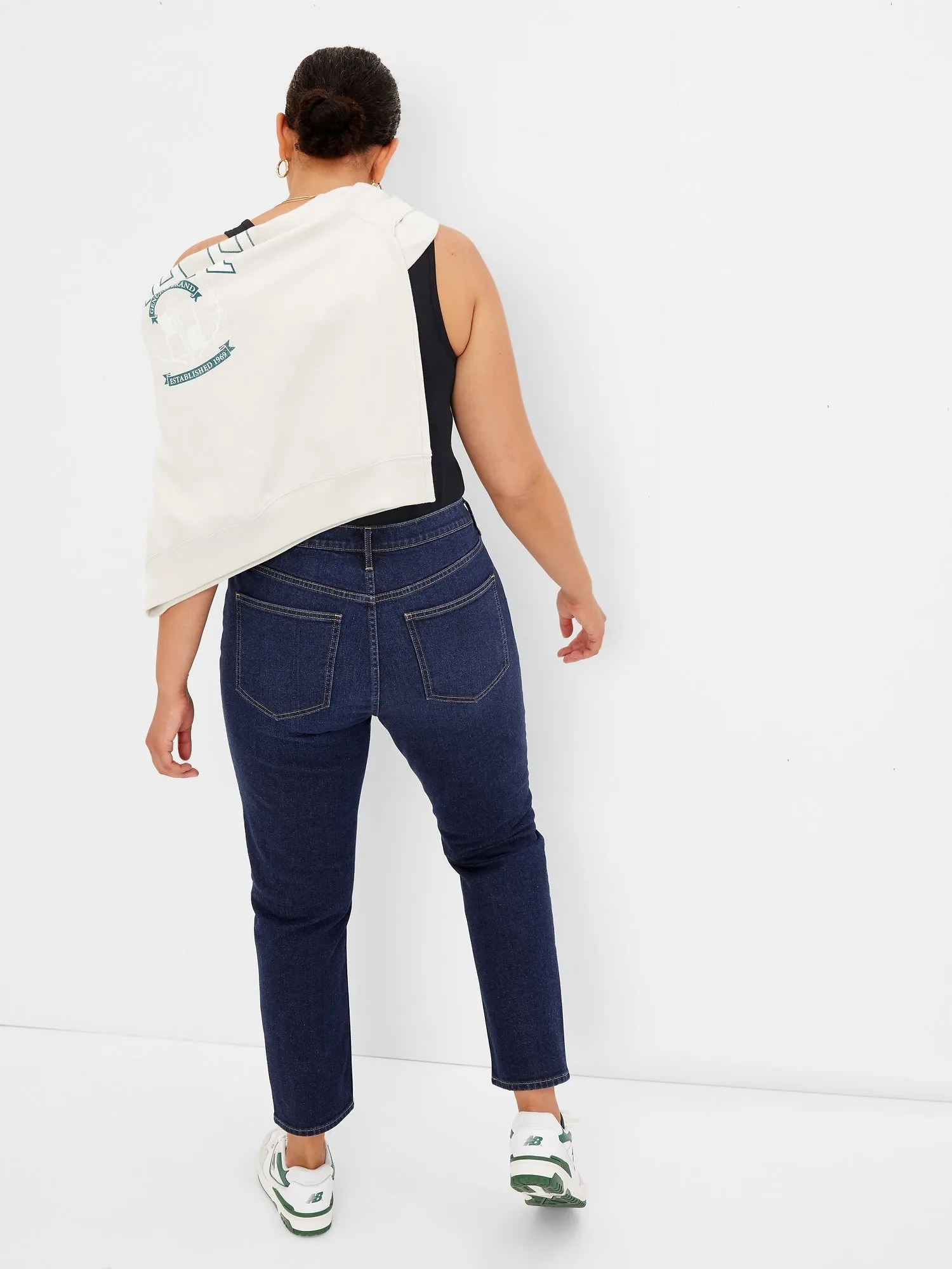 High Rise Vintage Slim Jeans with Washwell