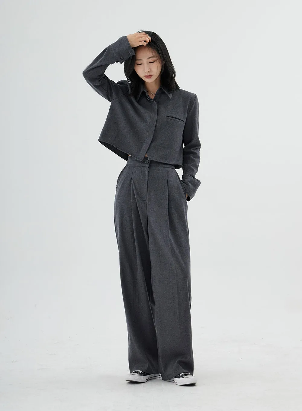 High Waist Maxi Tailored Pants ON11