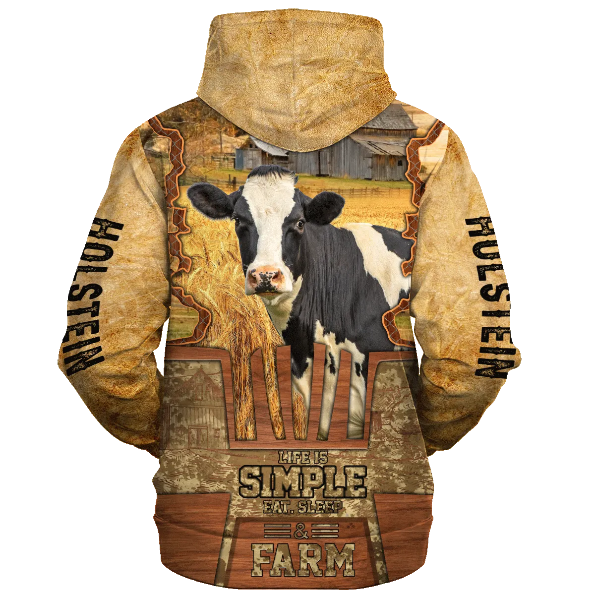 Holstein Life Is Simple A Farm Hoodie, Cute Hoodie 3D Print For Adults