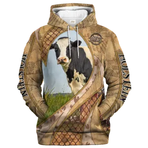 In The Memories Of Holstein Hoodie, Christmas Farm Hoodie