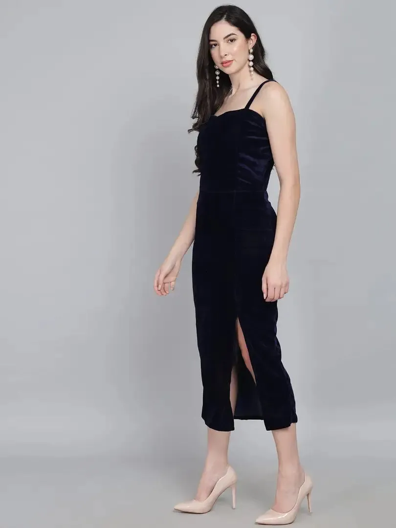 INFITROB Stylish and Chic Velvet Sleeveless A-Line Dress for Any Occasion - Flattering Cut and Premium Fabric for a Comfortable and Elegant Look 01