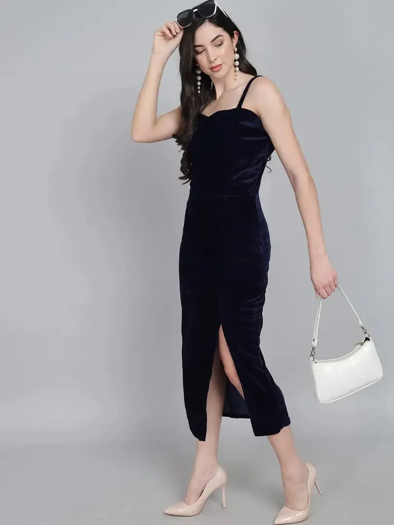 INFITROB Stylish and Chic Velvet Sleeveless A-Line Dress for Any Occasion - Flattering Cut and Premium Fabric for a Comfortable and Elegant Look 01