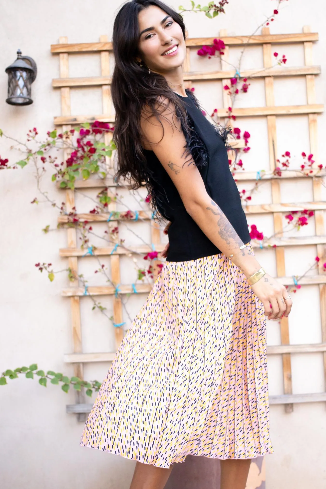 Ingrid Pleated Skirt - Sprinkles