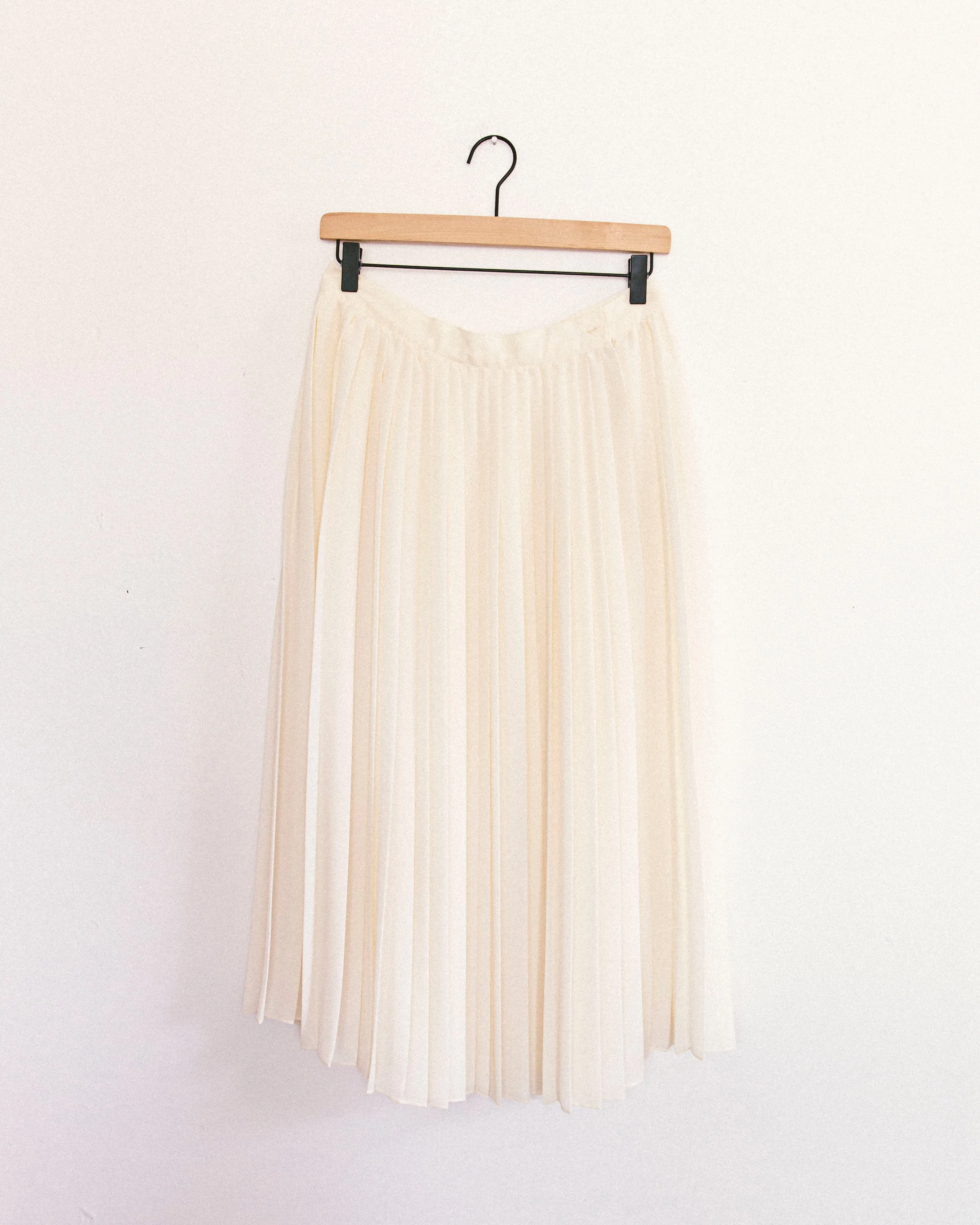 Ivory Pleated Skirt