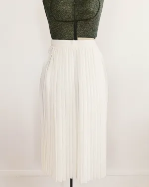 Ivory Pleated Skirt