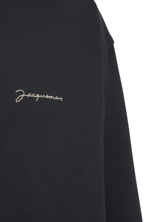 Jacquemus   Le Sweatshirt Brodé cotton jersey hoodie 