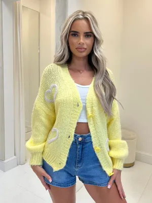 Janey Lemon Heart Cardigan