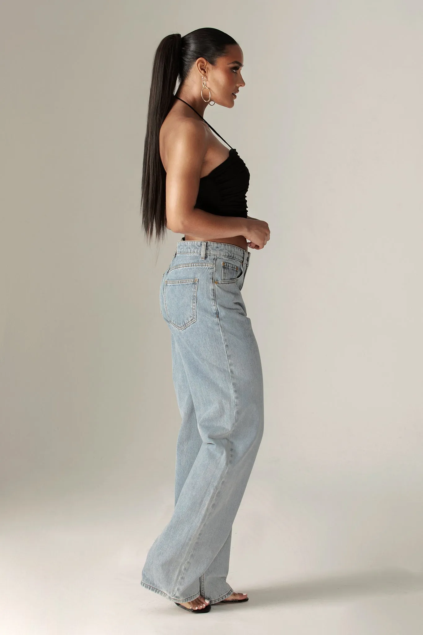 Joselyn Vintage Fit High Waist Jeans (Light Wash)