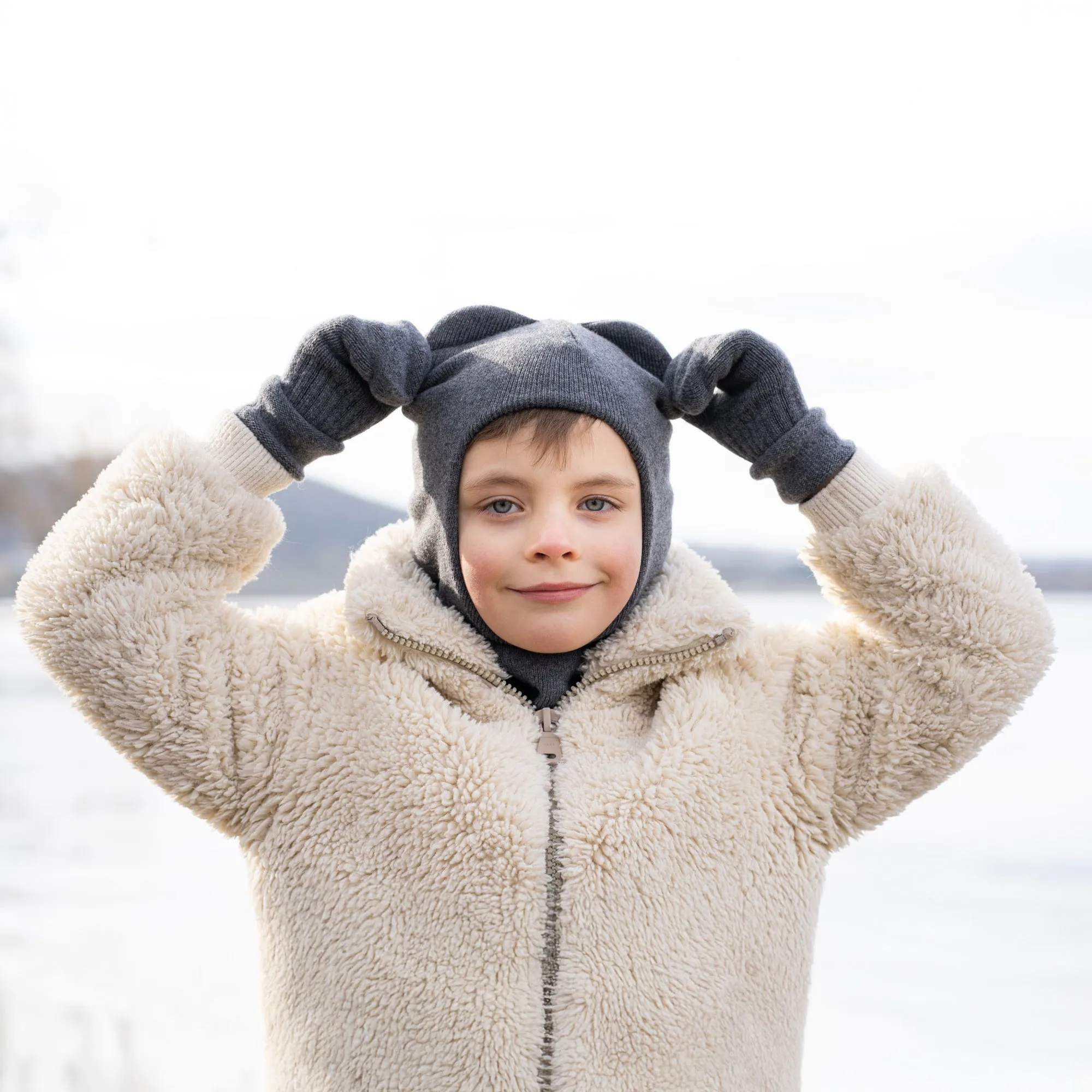 Kids' Knit Balaclava & Gloves Merino & Cashmere 2-Piece