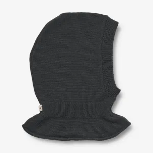 Knitted Balaclava Ello | Baby - black coal