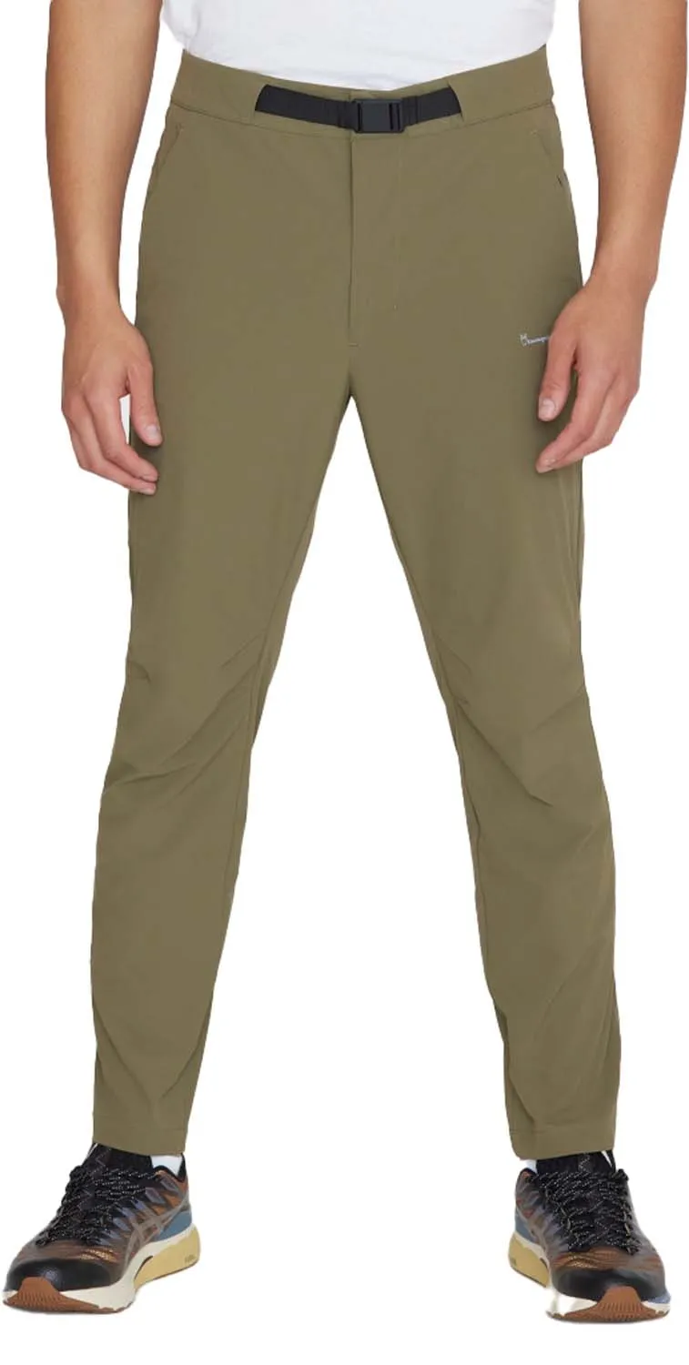 Knowledge Cotton Apparel Men&#x27;s Tim Tapered Elastic Waist String Pants Burned Olive | Buy Knowledge Cotton Apparel Men&#x27;s Tim Tapered Elastic Waist String Pants Burned Olive here | Outnorth