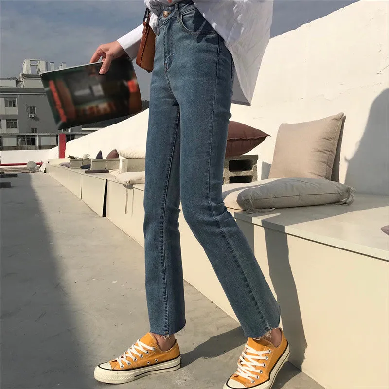 [Korean Style] Claire High Waist Ankle Length Flare Jeans