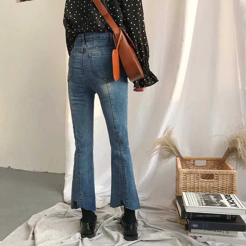 [Korean style] Della High Waist Flare Jeans