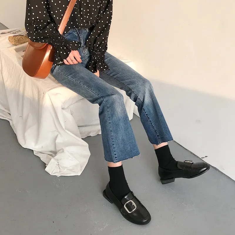 [Korean style] Della High Waist Flare Jeans