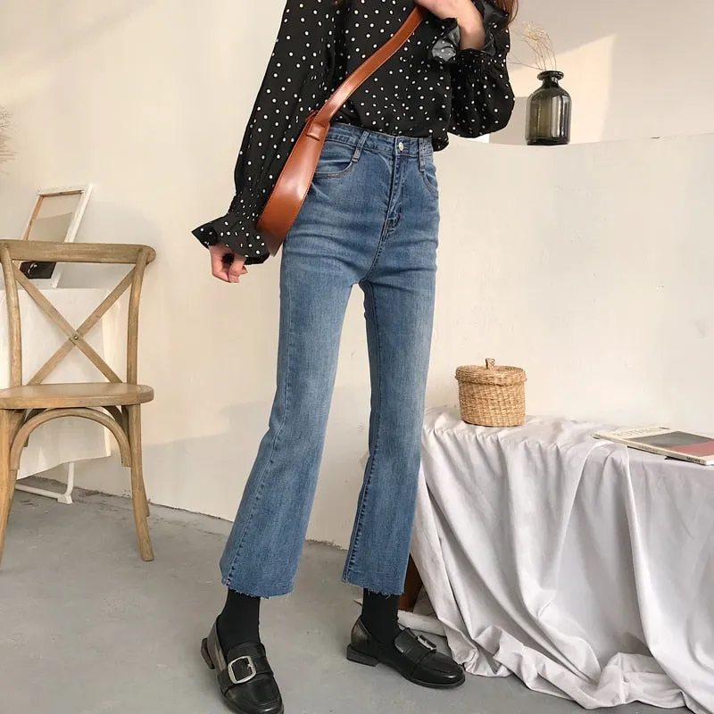 [Korean style] Della High Waist Flare Jeans