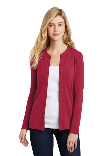 Ladies Concept Stretch Button-Front Cardigan