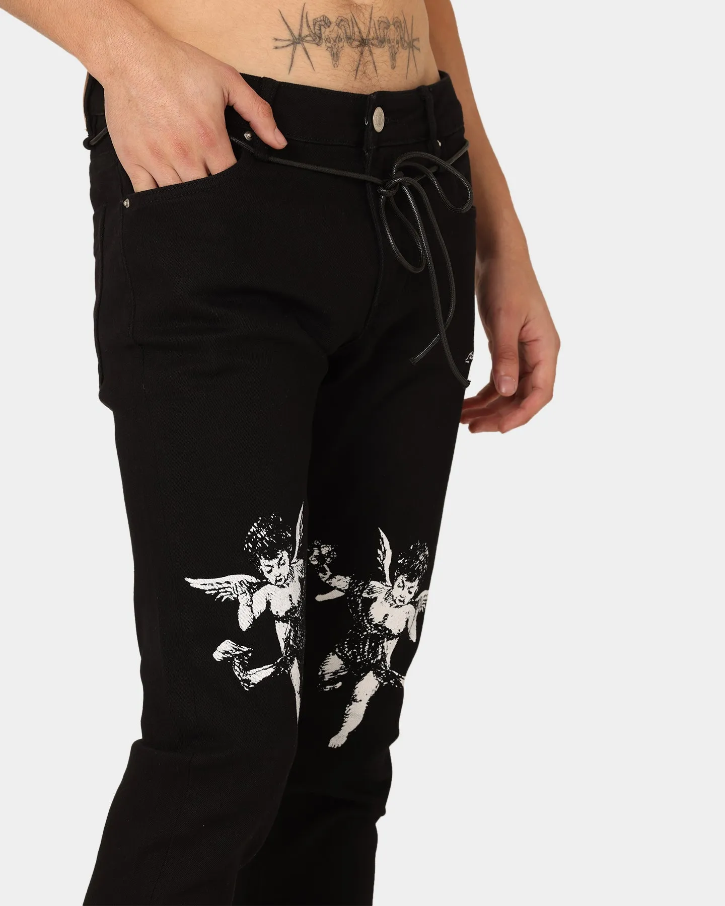 Lifted Anchors Cherub Denim Jeans Black