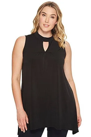 London Times Plus Size Gigi Neck Tunic