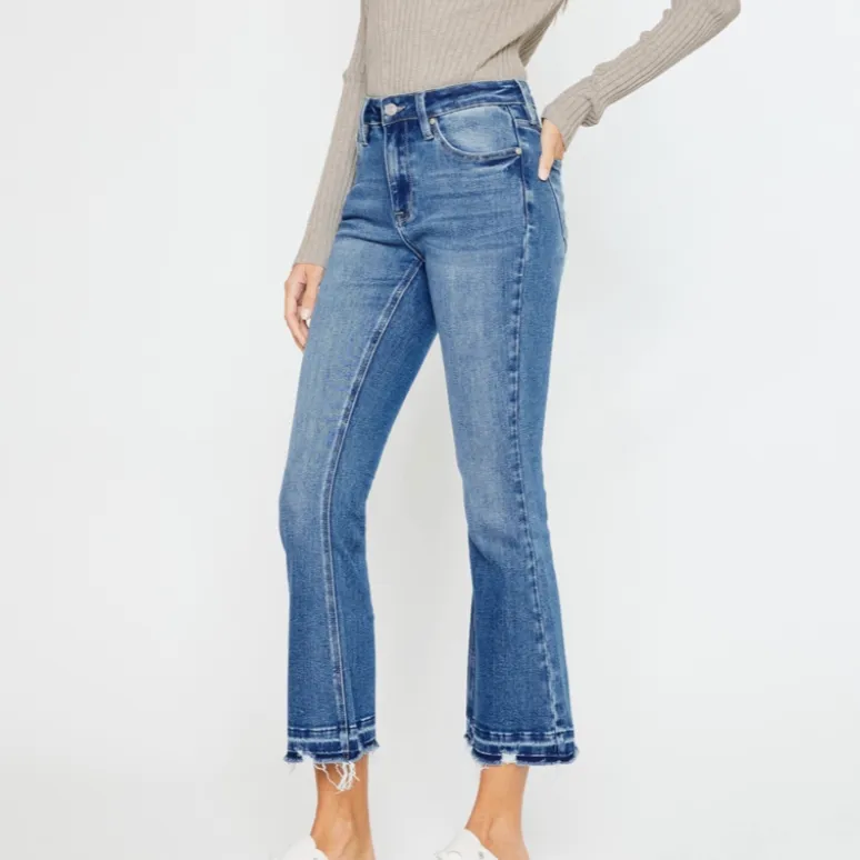 Lynn Cropped Bootcut Medium Wash Jeans