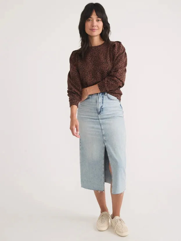 {Marine Layer} Enya Puff Sleeve Sweatshirt