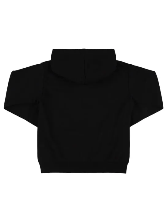 Marni Junior   Logo embroidery cotton hoodie 