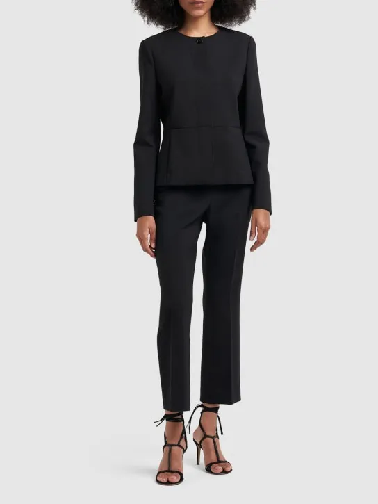 Max Mara   Nepeta wool straight high waist pants 