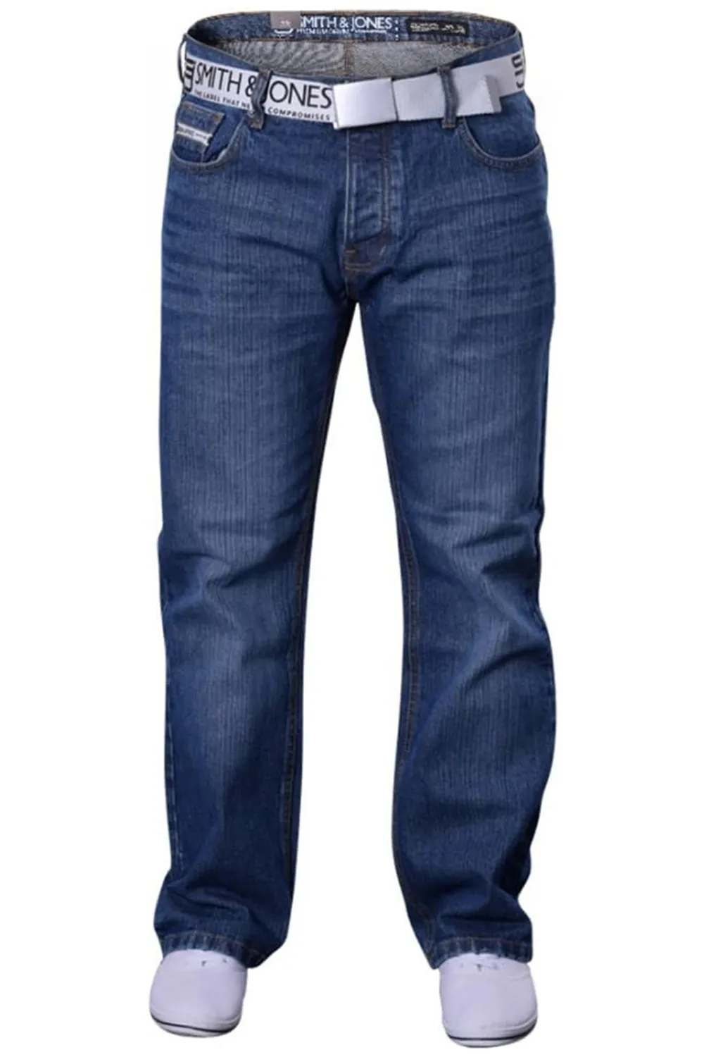 Mens Enrico Cotton Jeans with Belt