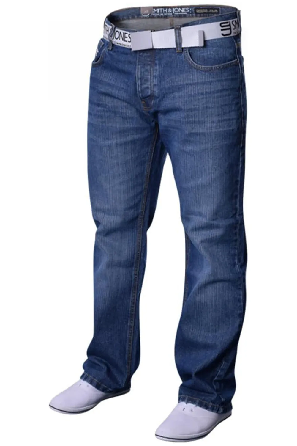 Mens Enrico Cotton Jeans with Belt