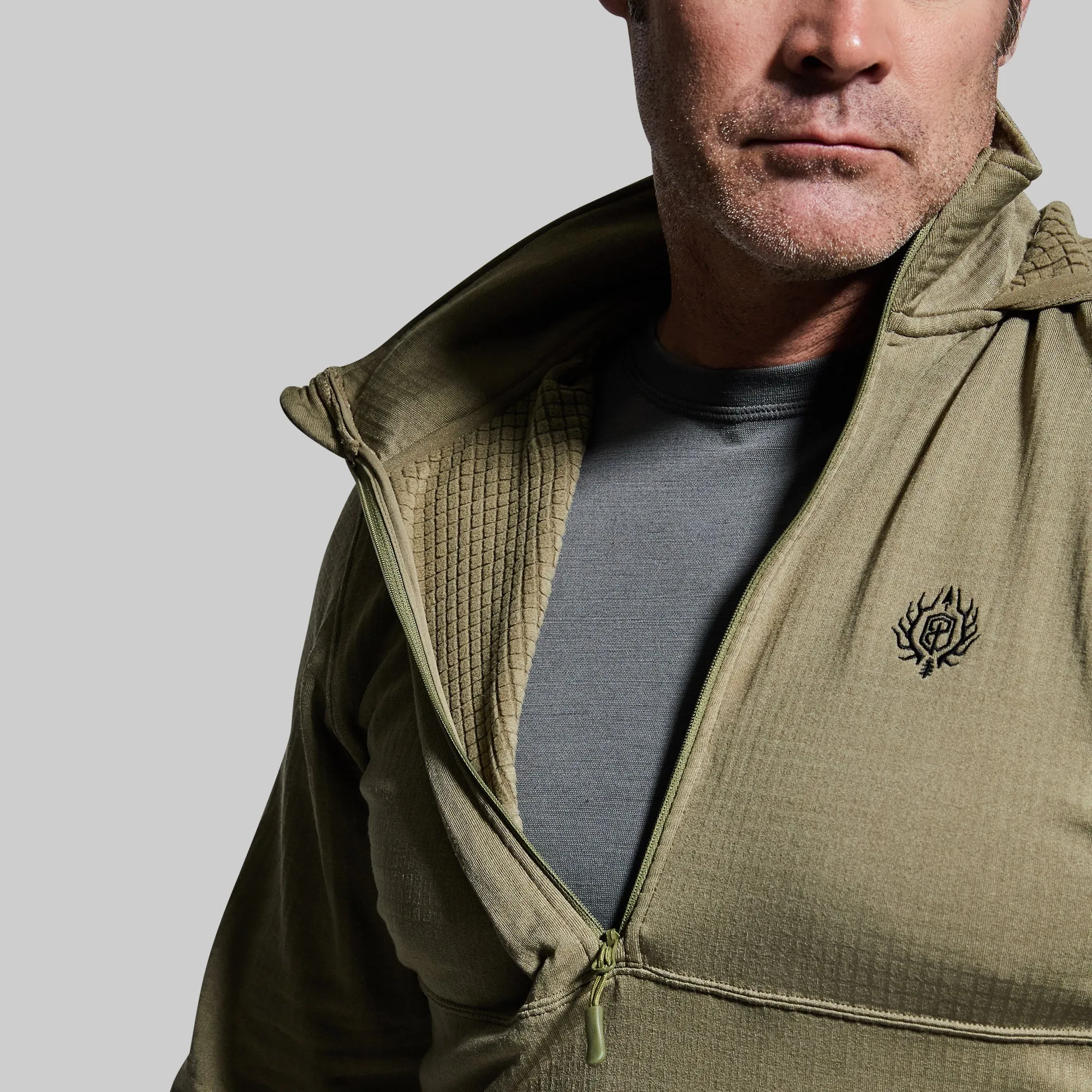 Men's Quiver Half Zip Hoodie (Sage Brush)