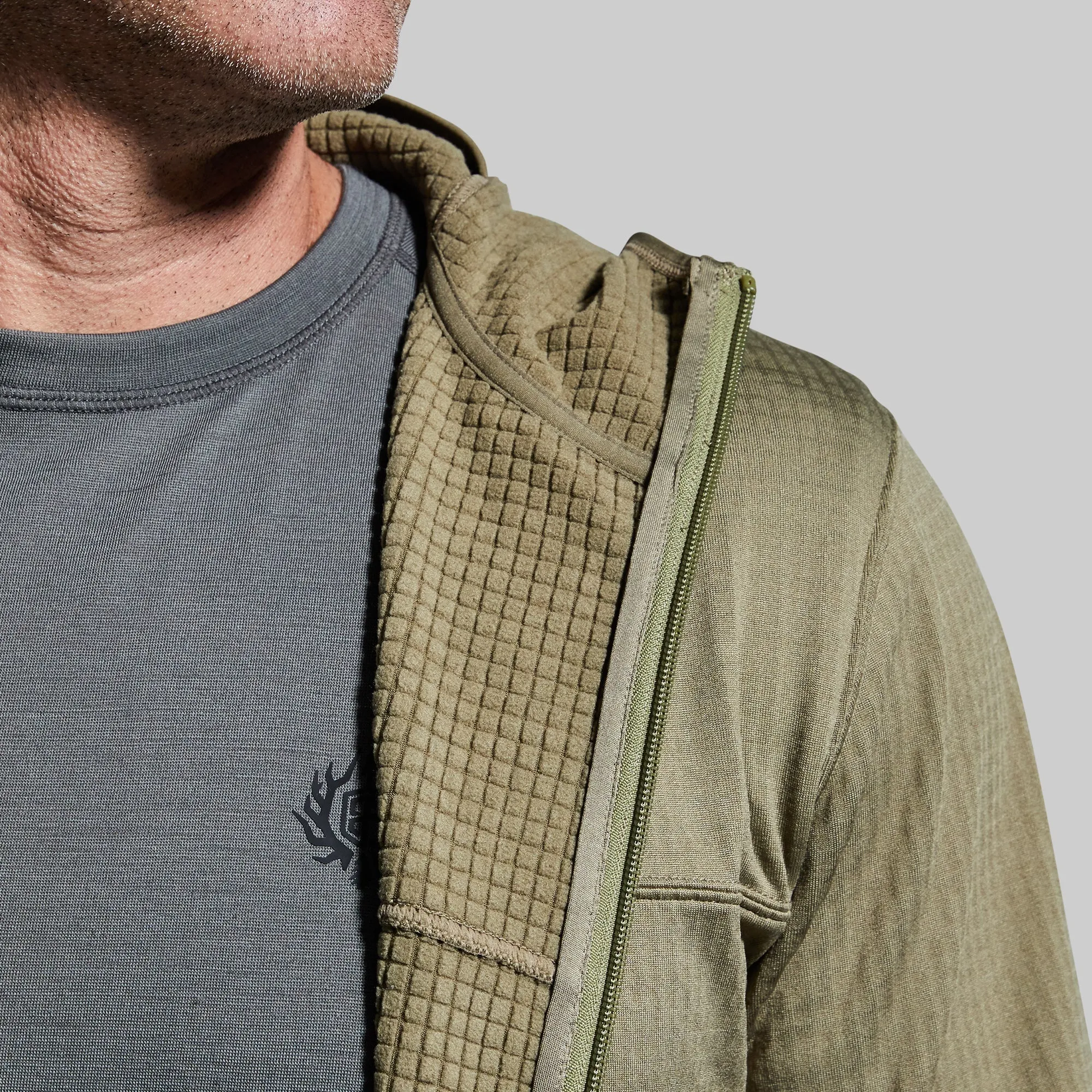 Men's Quiver Half Zip Hoodie (Sage Brush)