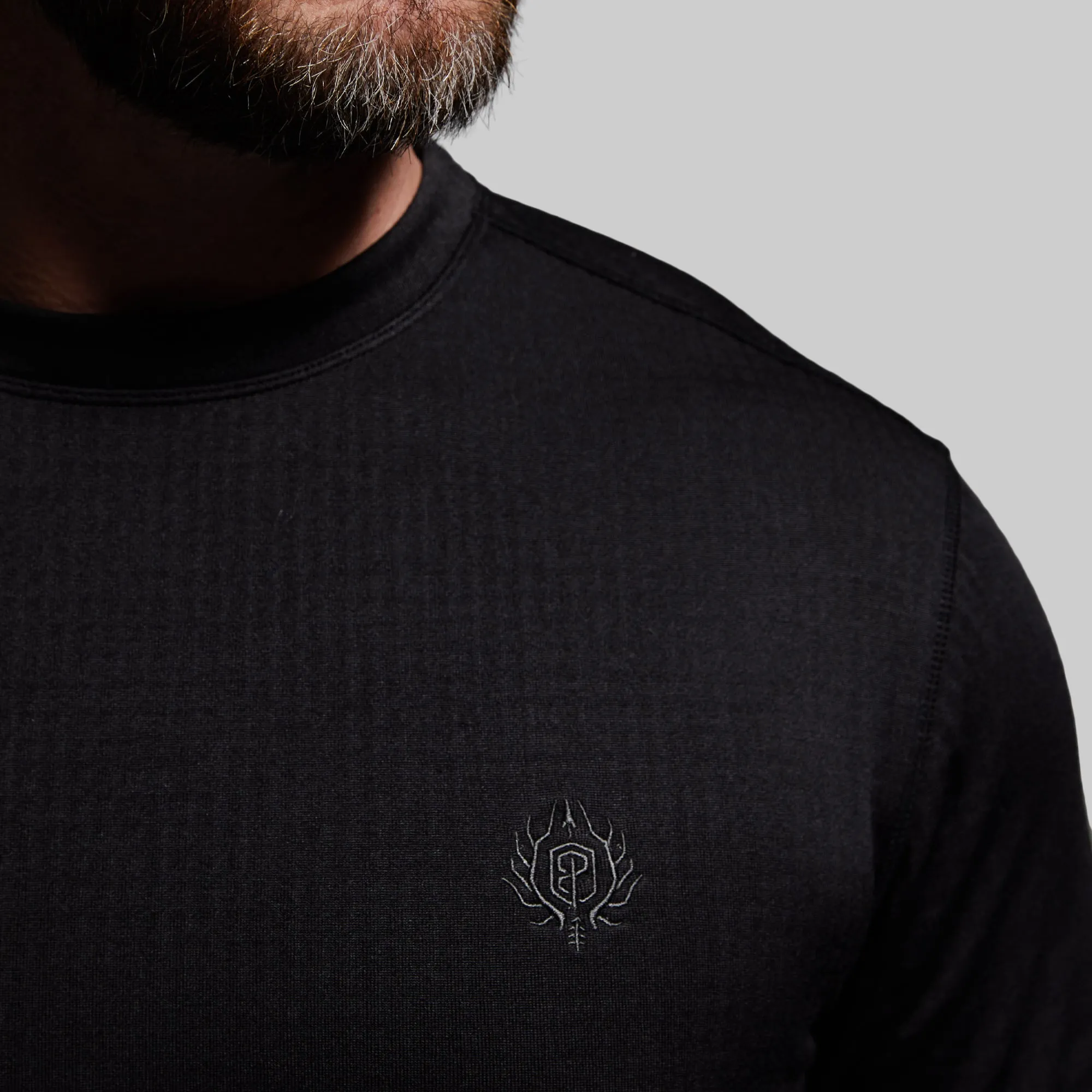 Men's Quiver Long Sleeve Crew (Black)