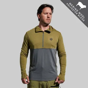 Men's Ridgeline Half Zip Hoodie (Deep Moss)