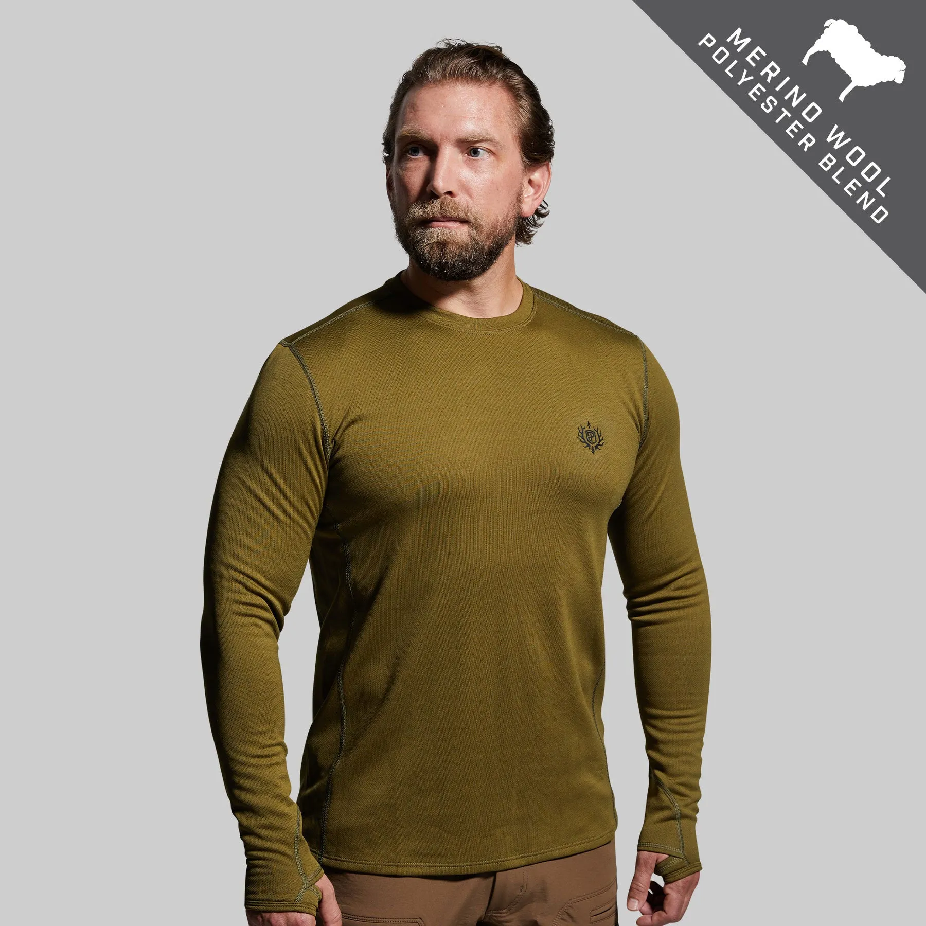 Men's Ridgeline Heavy Base Layer Top (Deep Moss)