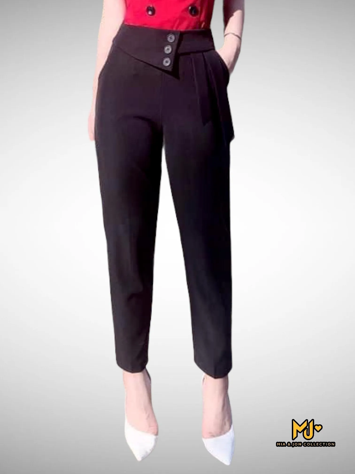 MJQ1571 High Waist Ankle Pant