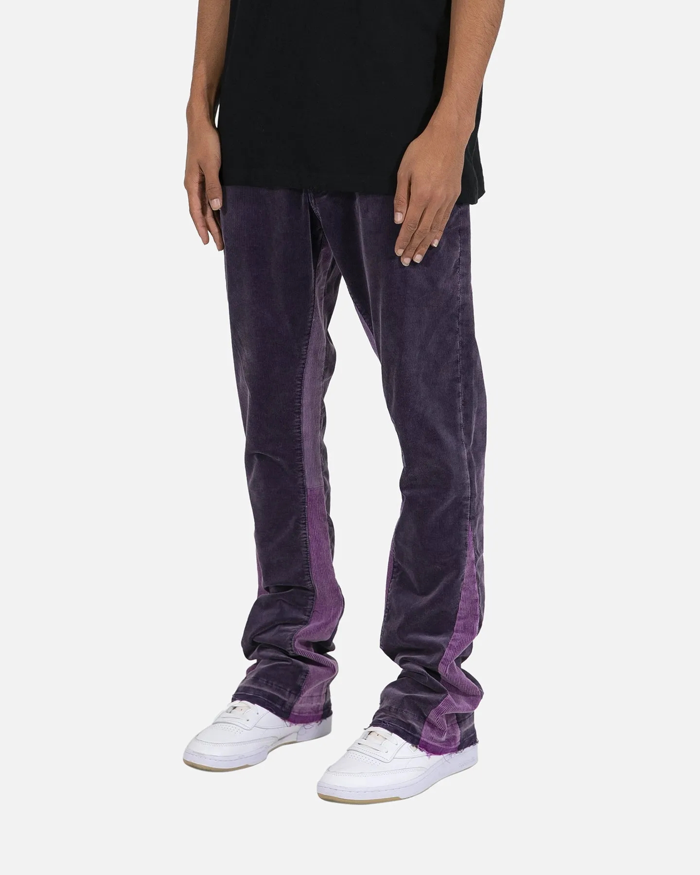 MNML B428 Corduroy Flare Denim Pants Purple