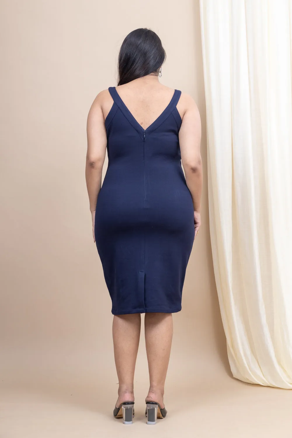 Moonlit  V-Neck Bodycon Dress