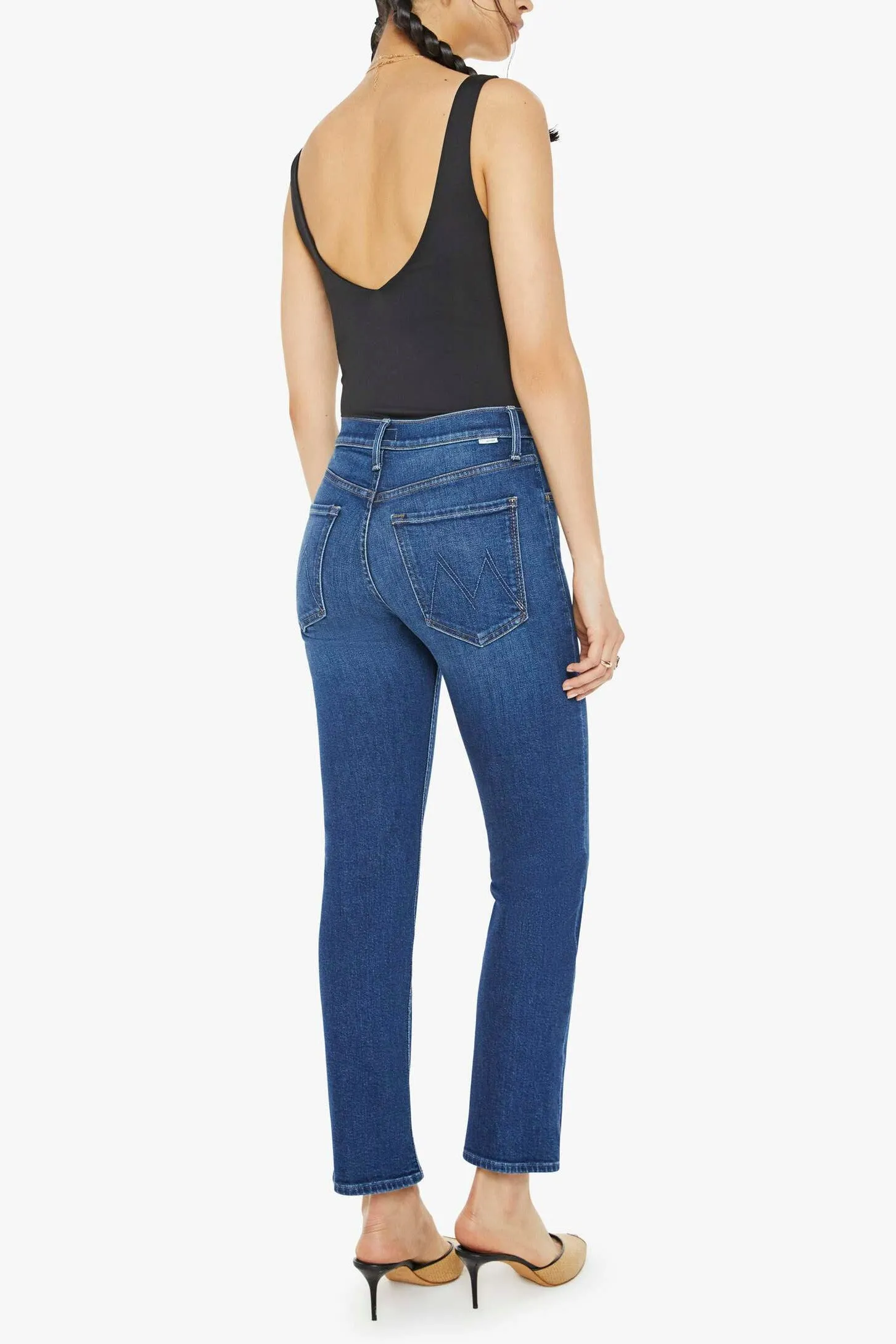 Mother Mid Rise Rider Flood Jeans