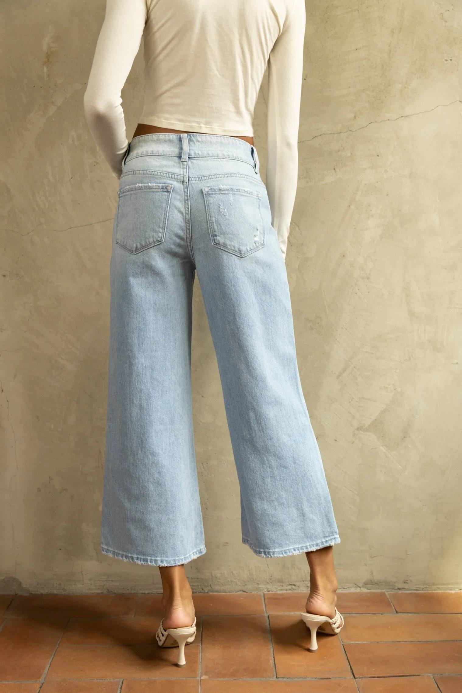 Murray High Rise Cropped Wide Leg Jeans