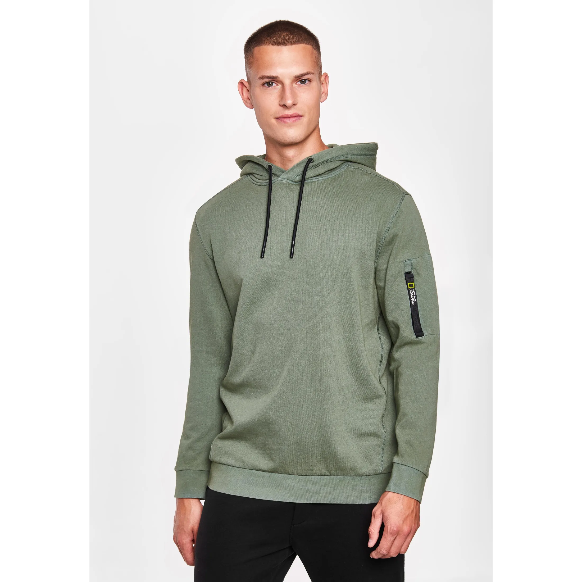 National Geographic Garment Dyed Hoodie  Agave Green | Buy National Geographic Garment Dyed Hoodie  Agave Green here | Outnorth