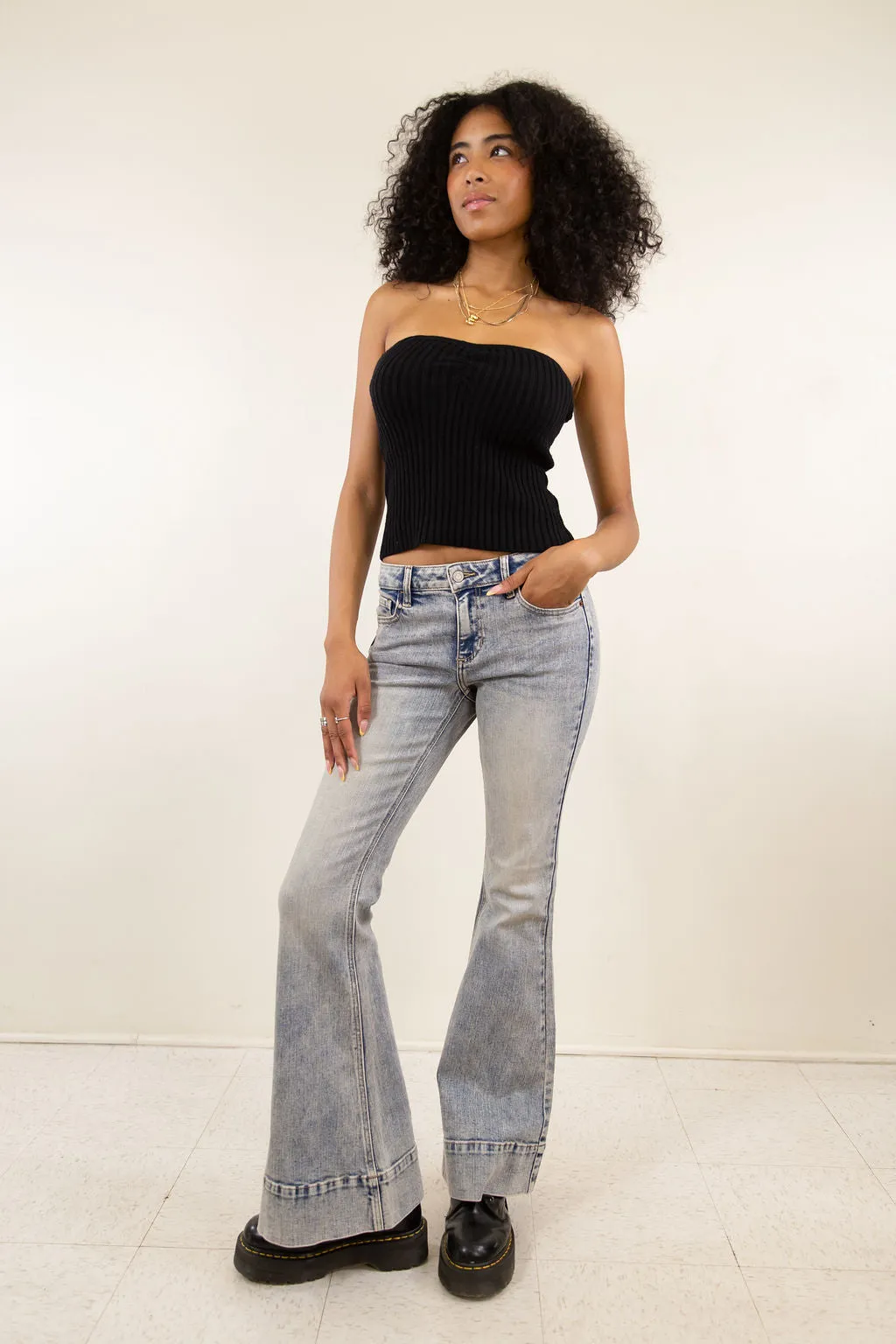 Nectar Premium Denim: The Rockie Mid Rise Flare Jeans