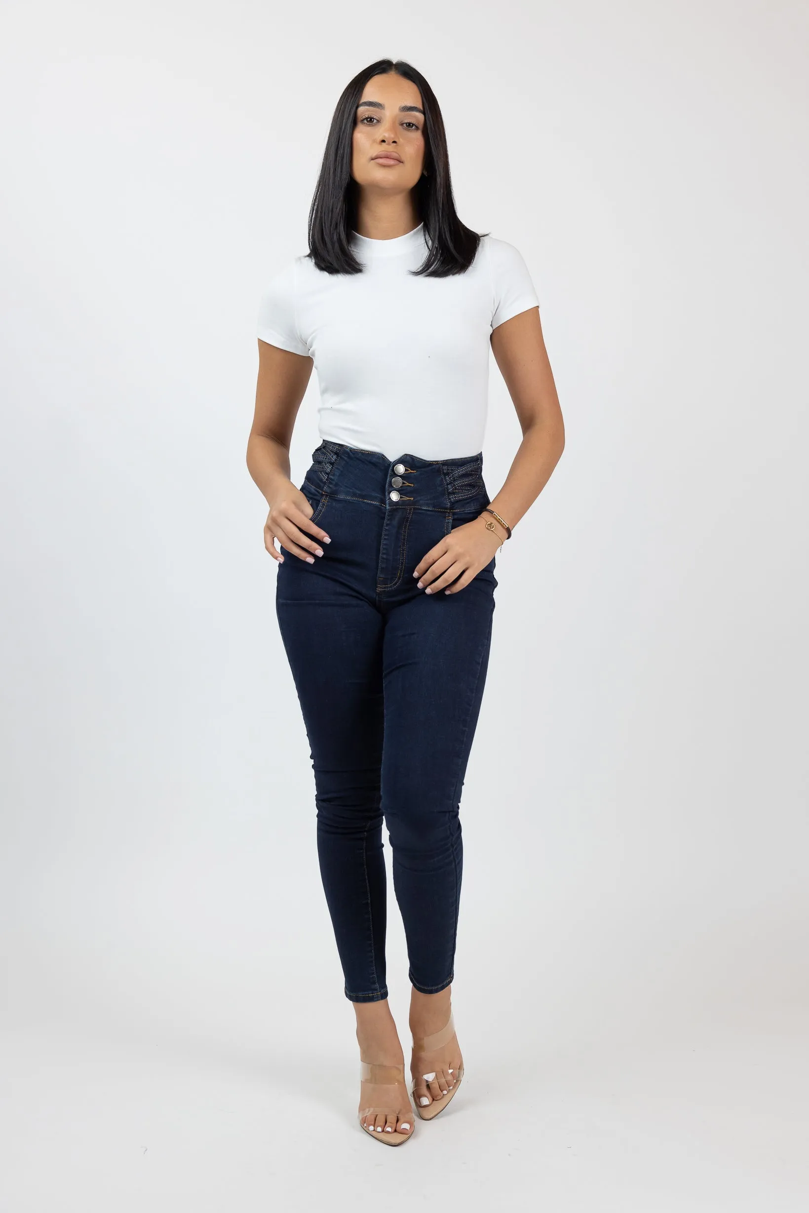 Nelly Waist Detailed Skinny Jeans